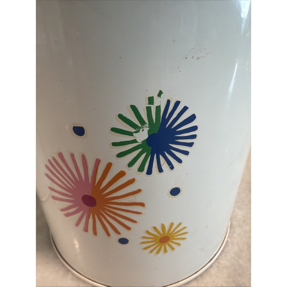 Vintage MCM Atomic Pattern Colorful Metal Canisters GW992 - Picture 4 of 14